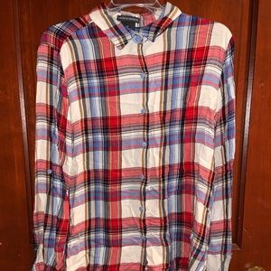 Plaid flannel top